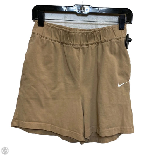 Athletic Shorts By Nike In Tan, Size: S