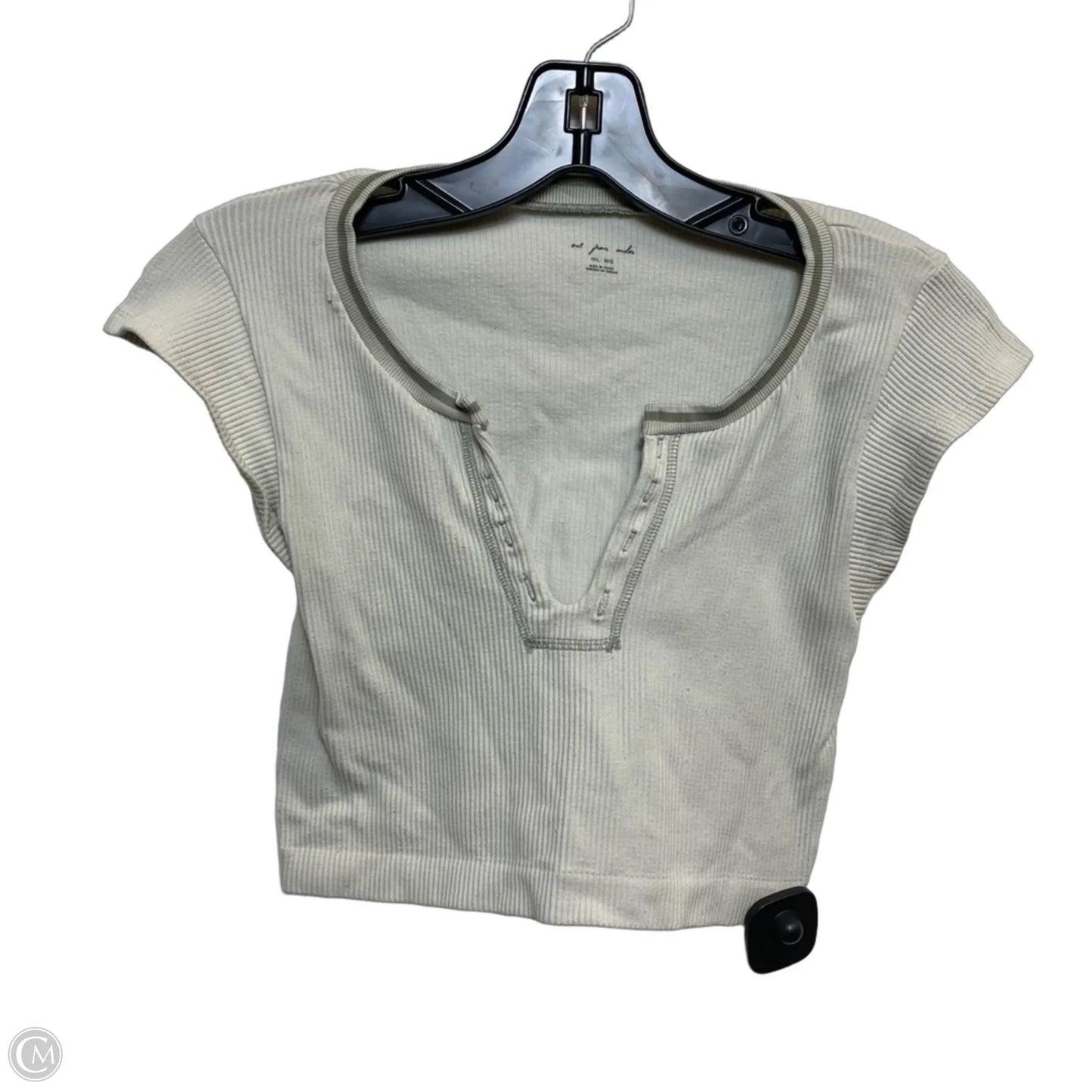 Top Short Sleeve By Out From Under In Grey, Size: M