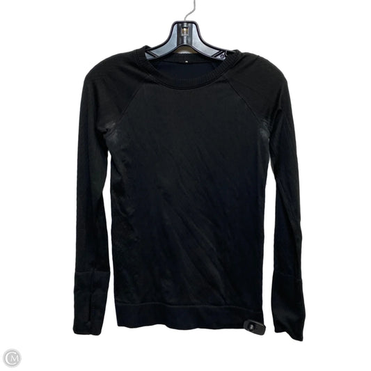 Athletic Top Long Sleeve Crewneck Designer By Lululemon In Black, Size: Xs