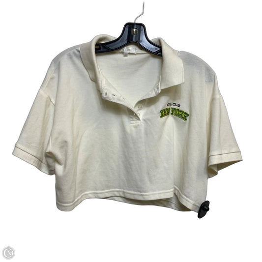 Top Short Sleeve By Riley & James In Cream, Size: Xl