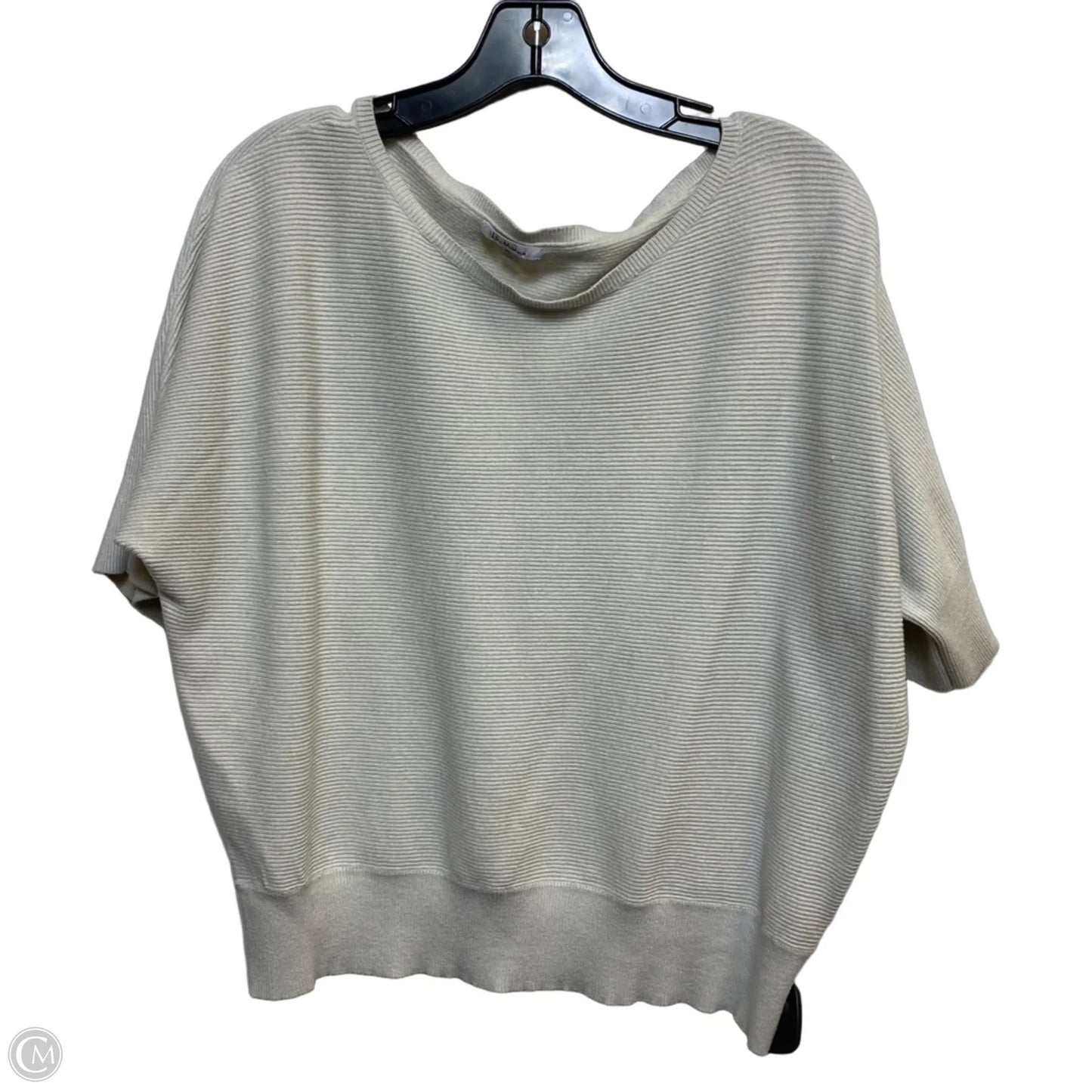 Top Short Sleeve By Vila Milano In Cream, Size: Xl