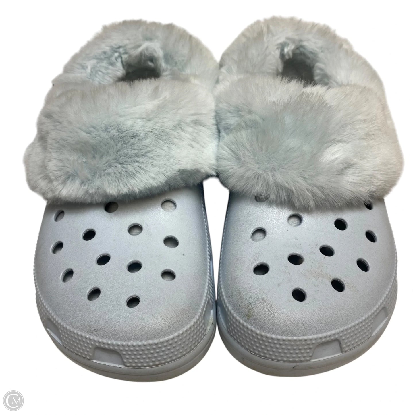 Shoes Flats By Crocs In Blue, Size: 10
