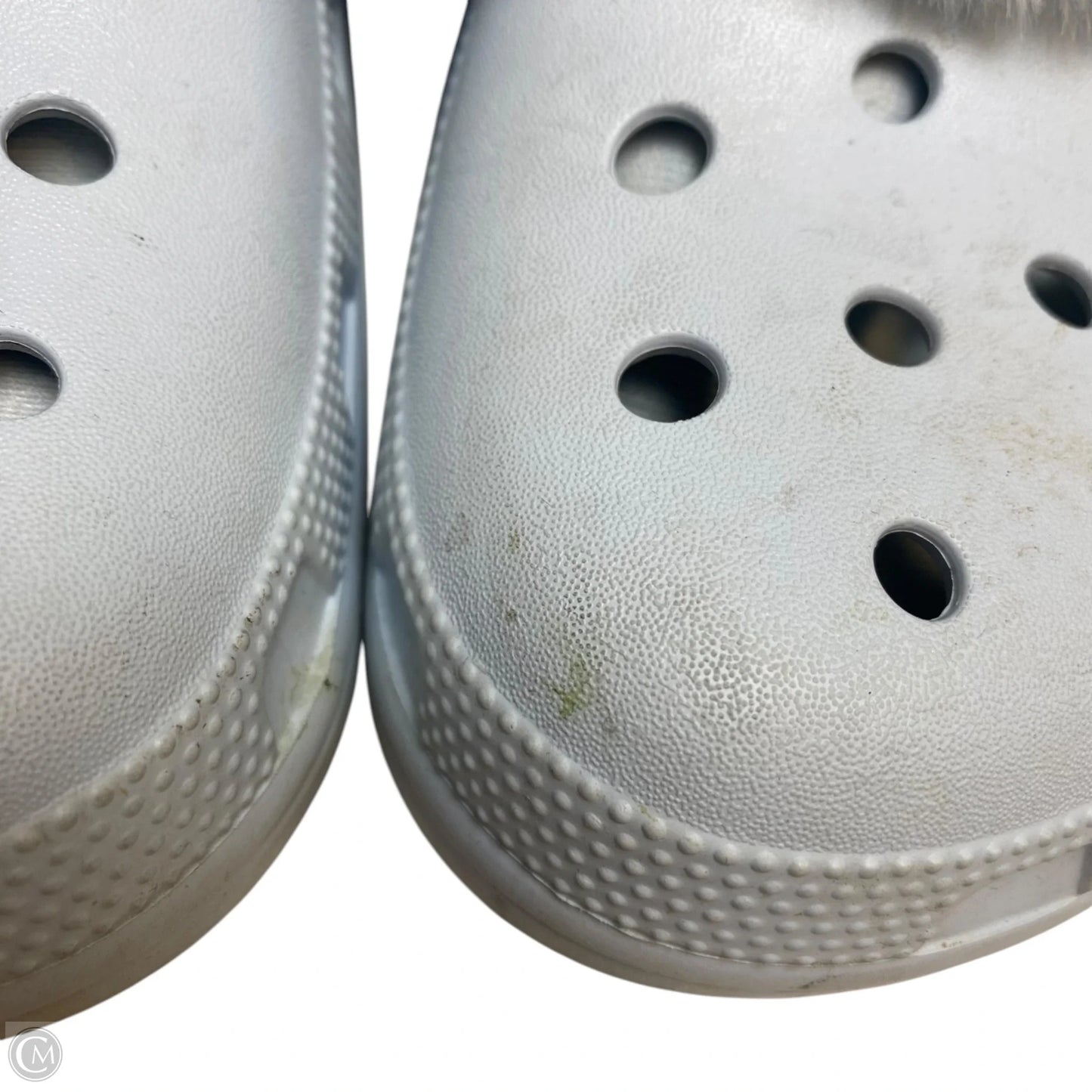 Shoes Flats By Crocs In Blue, Size: 10