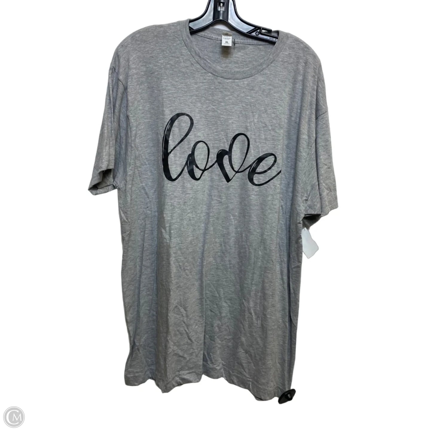 Top Short Sleeve By Tultex In Grey, Size: Xl