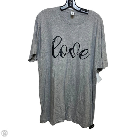 Top Short Sleeve By Tultex In Grey, Size: Xl