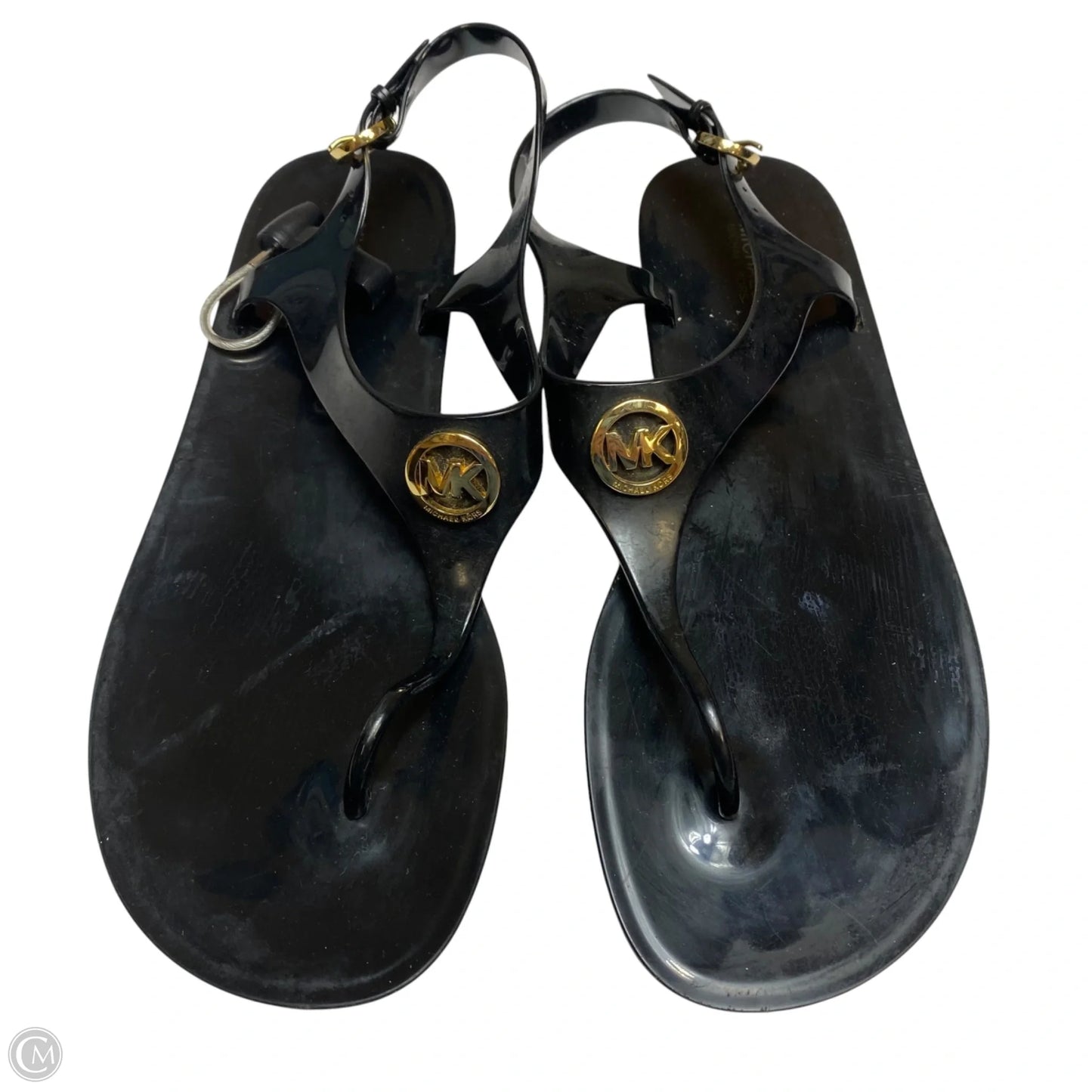 Sandals Flats By Michael By Michael Kors In Black, Size: 10