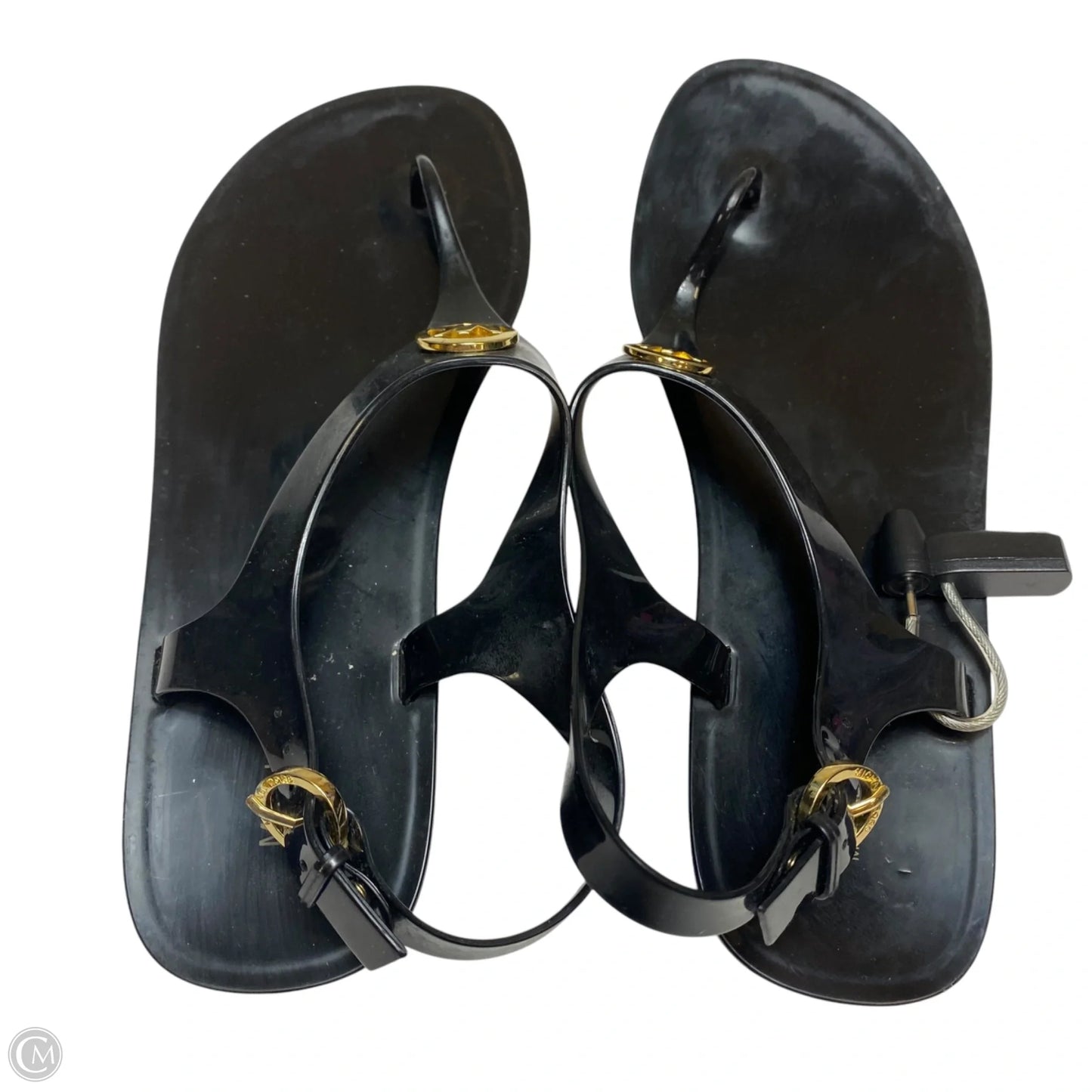 Sandals Flats By Michael By Michael Kors In Black, Size: 10