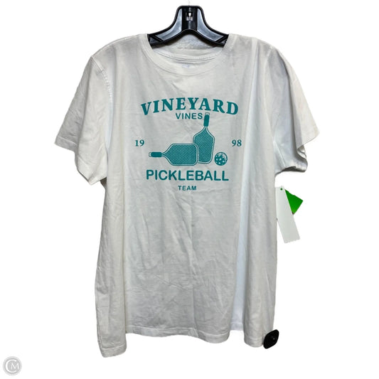 Top Short Sleeve Designer By Vineyard Vines In White, Size: Xl
