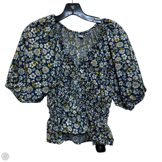 Top Short Sleeve By Old Navy In Blue & Green, Size: S
