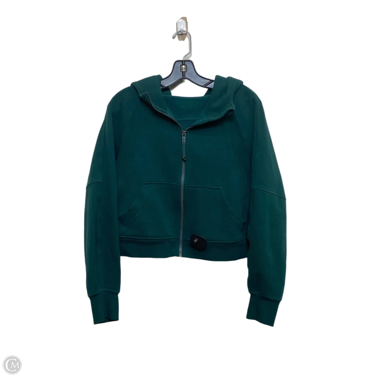 Athletic Sweatshirt Hoodie Designer By Lululemon In Green, Size: Xs