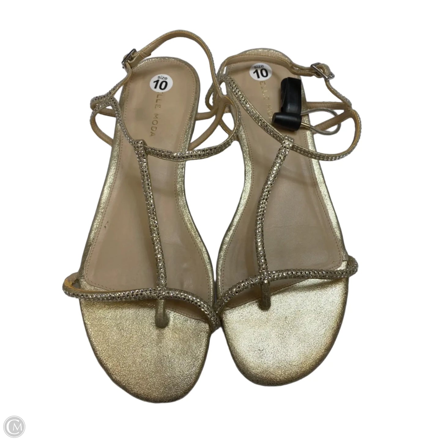 Sandals Flats By Pelle Moda In Gold, Size: 10