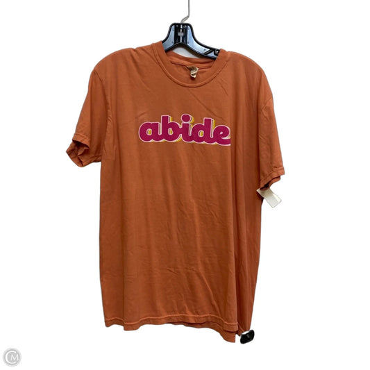 Top Short Sleeve By Comfort Colors In Orange, Size: L