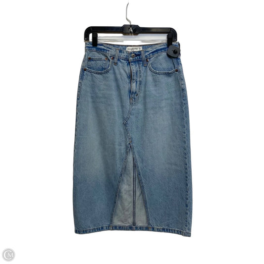Skirt Maxi By Abercrombie And Fitch In Blue Denim, Size: 2p