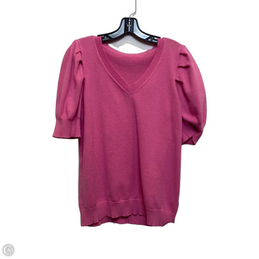 Top Short Sleeve By Cmf In Pink, Size: L