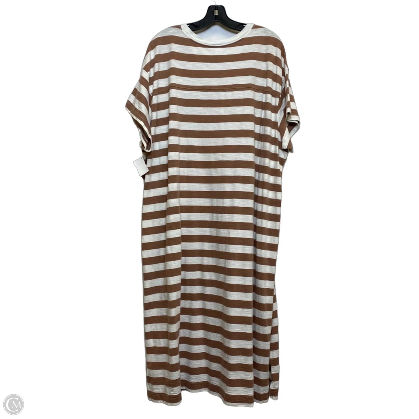 Dress Casual Maxi By Old Navy In Brown & White, Size: 4x