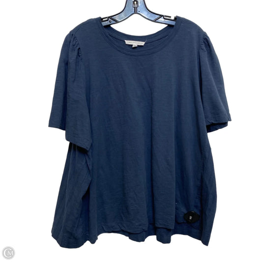Top Short Sleeve By Jane And Delancey In Blue, Size: 3x