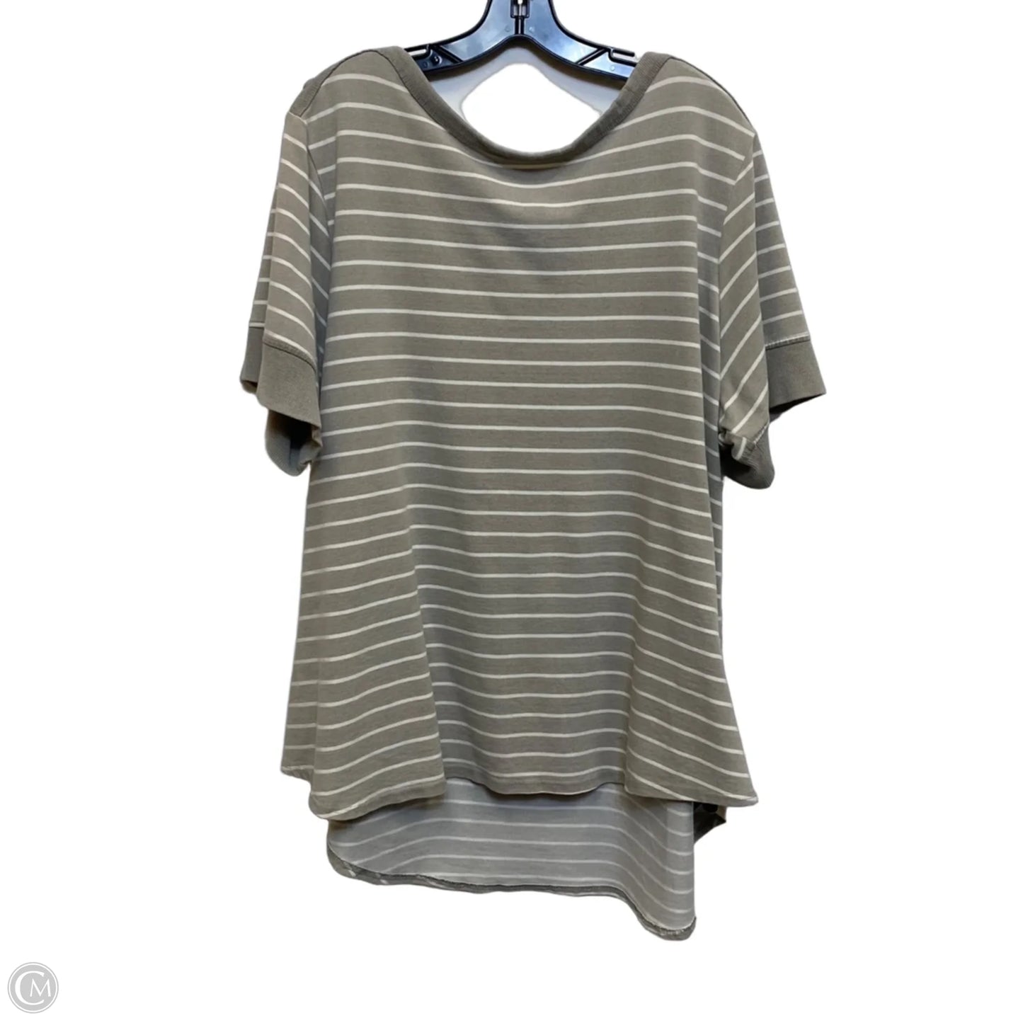 Top Short Sleeve By Jane And Delancey In Brown, Size: 2x