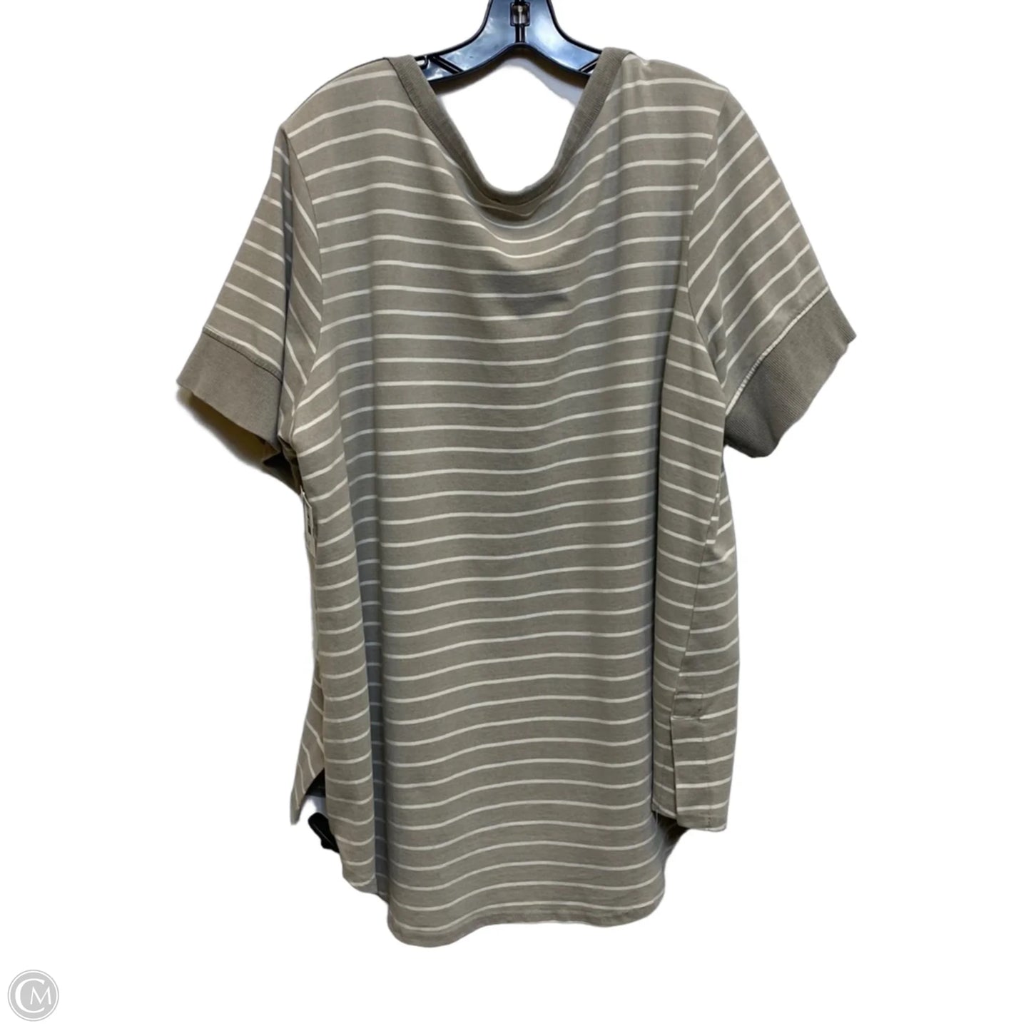 Top Short Sleeve By Jane And Delancey In Brown, Size: 2x