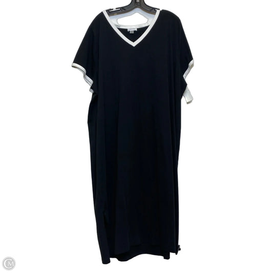 Dress Casual Midi By Calvin Klein In Black & White, Size: 3x
