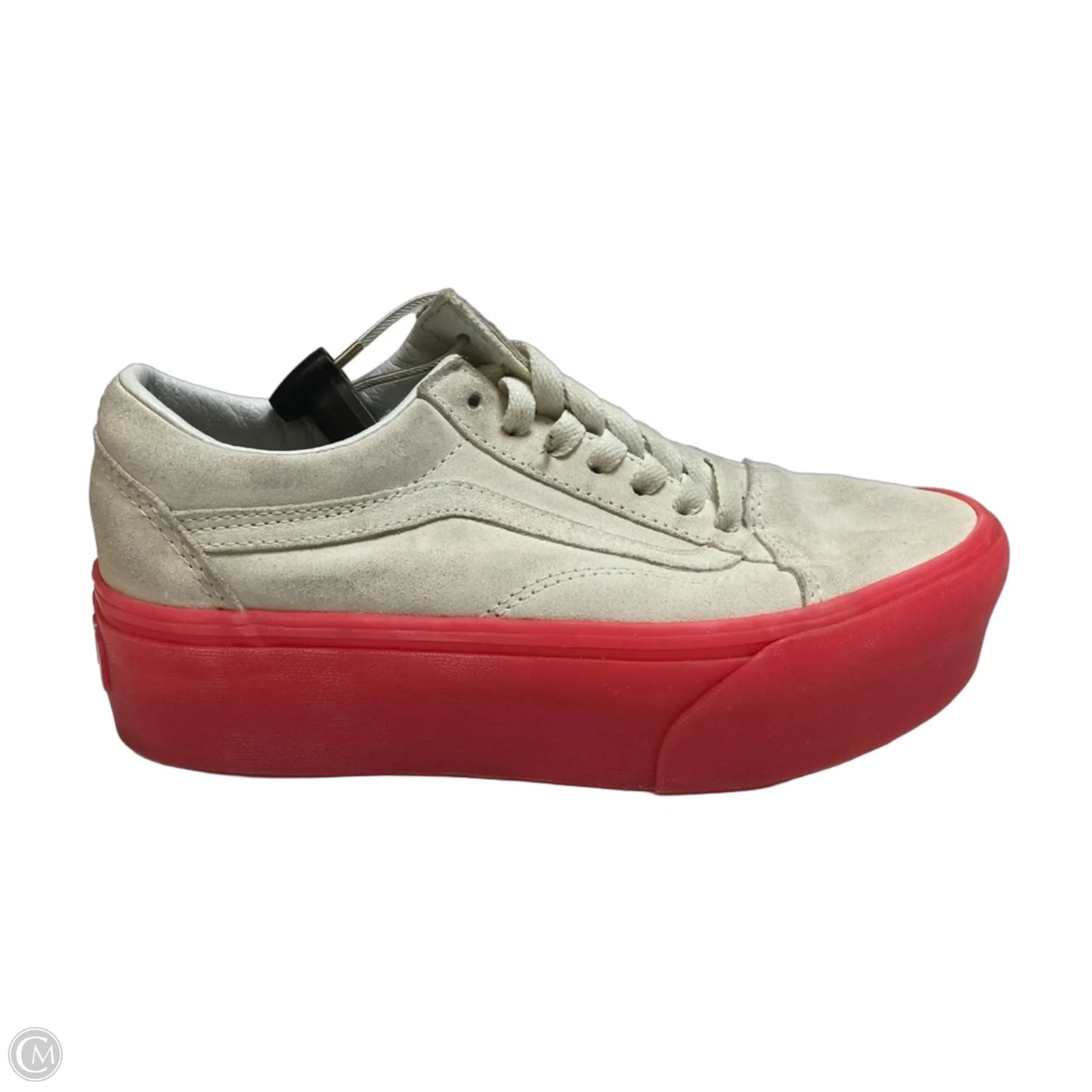 Shoes Sneakers Platform By Vans In Cream & Pink, Size: 6