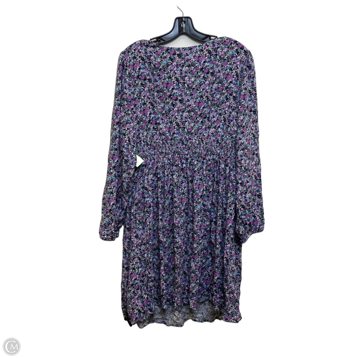 Dress Casual Short By Ava & Viv In Blue & Purple, Size: Xxl