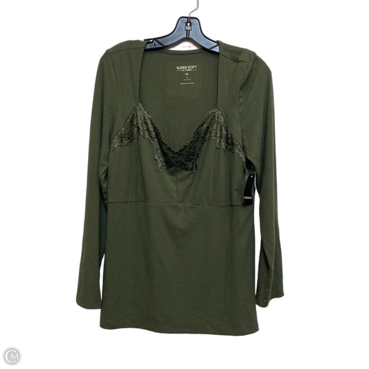 Top Long Sleeve By Torrid In Green, Size: 1x