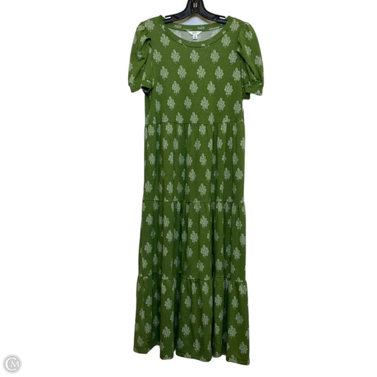 Dress Casual Maxi By Crown And Ivy In Green & White, Size: M