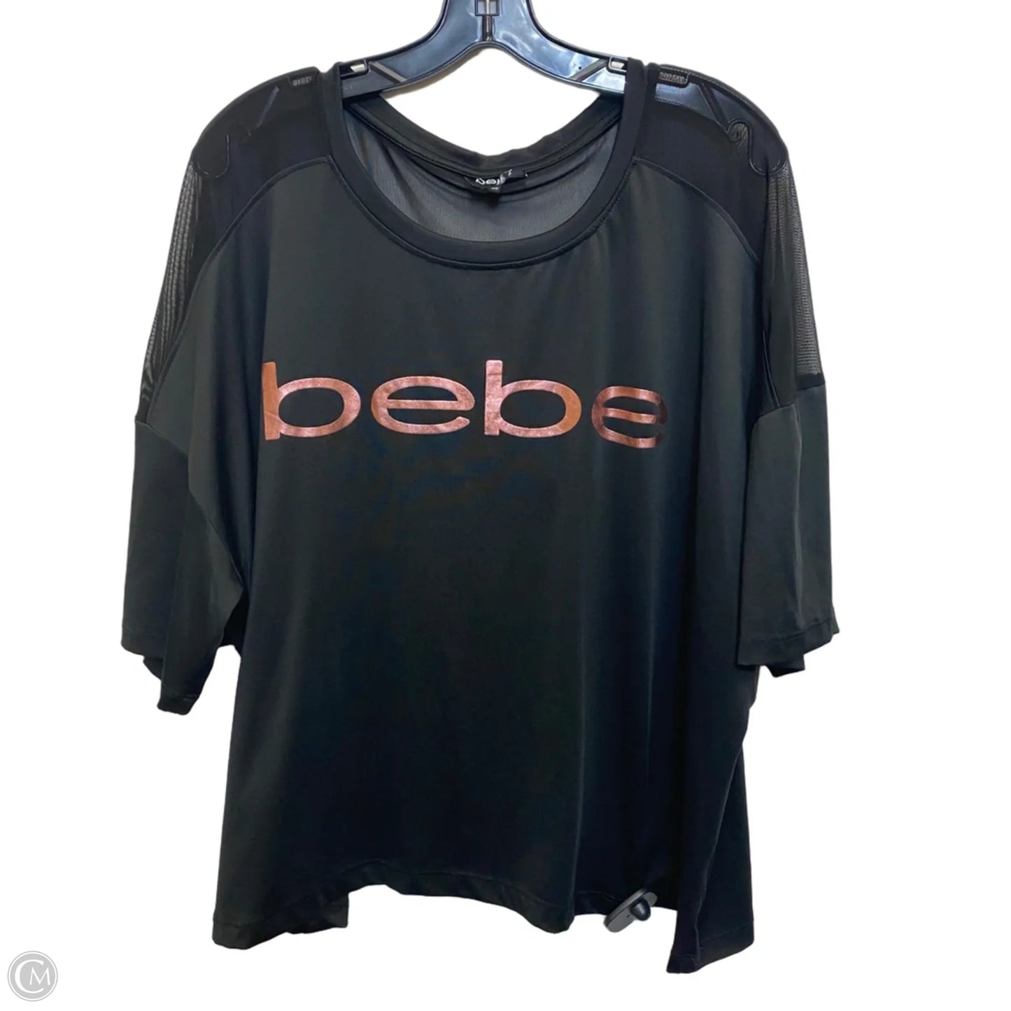 Top Short Sleeve By Bebe In Black, Size: 3x