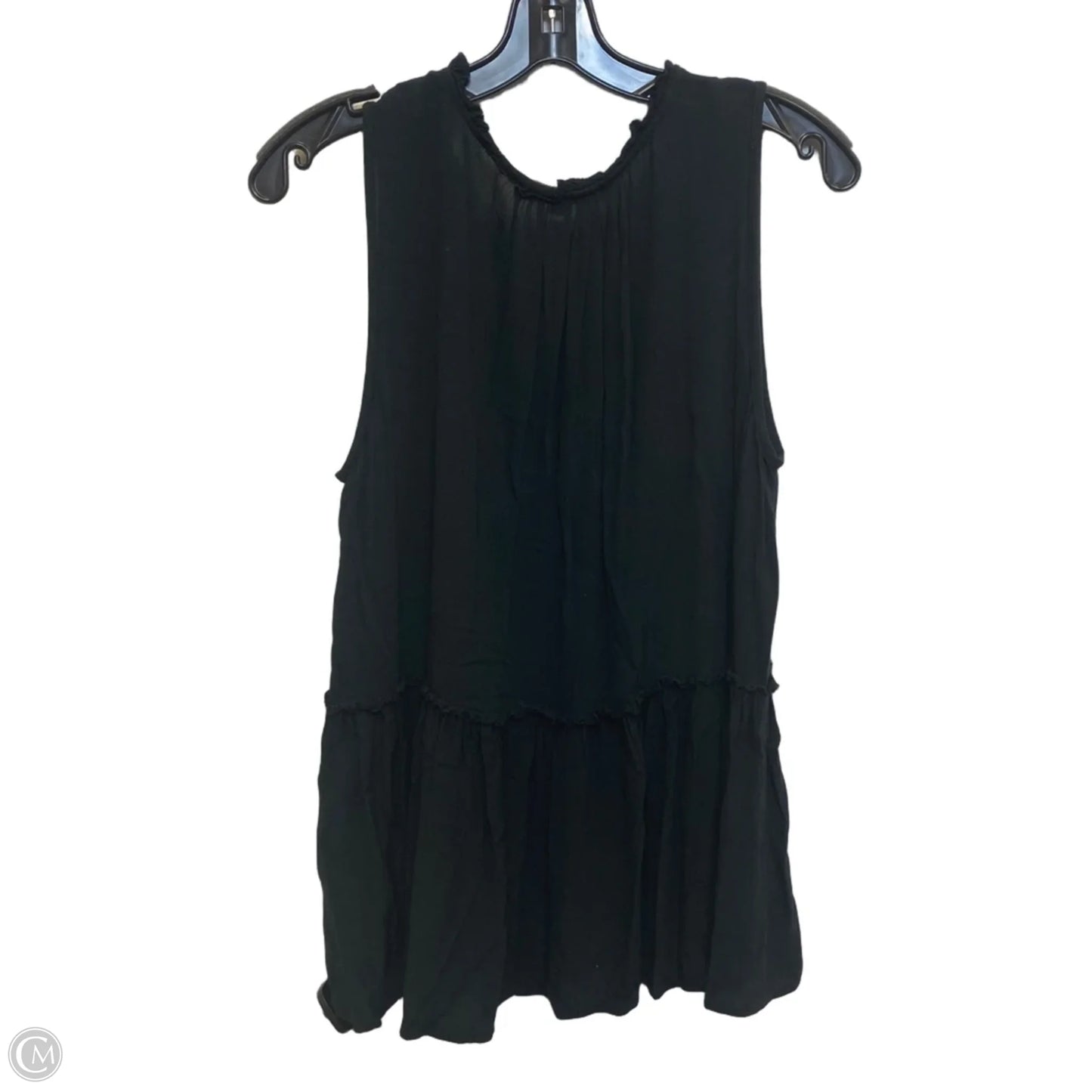 Top Sleeveless By Loft In Black, Size: L