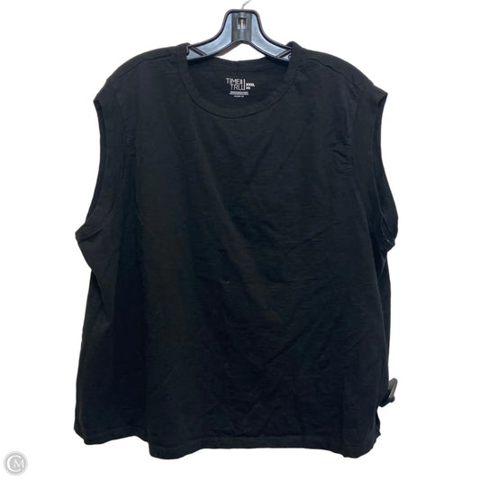 Top Sleeveless Basic By Time And Tru In Black, Size: 3x