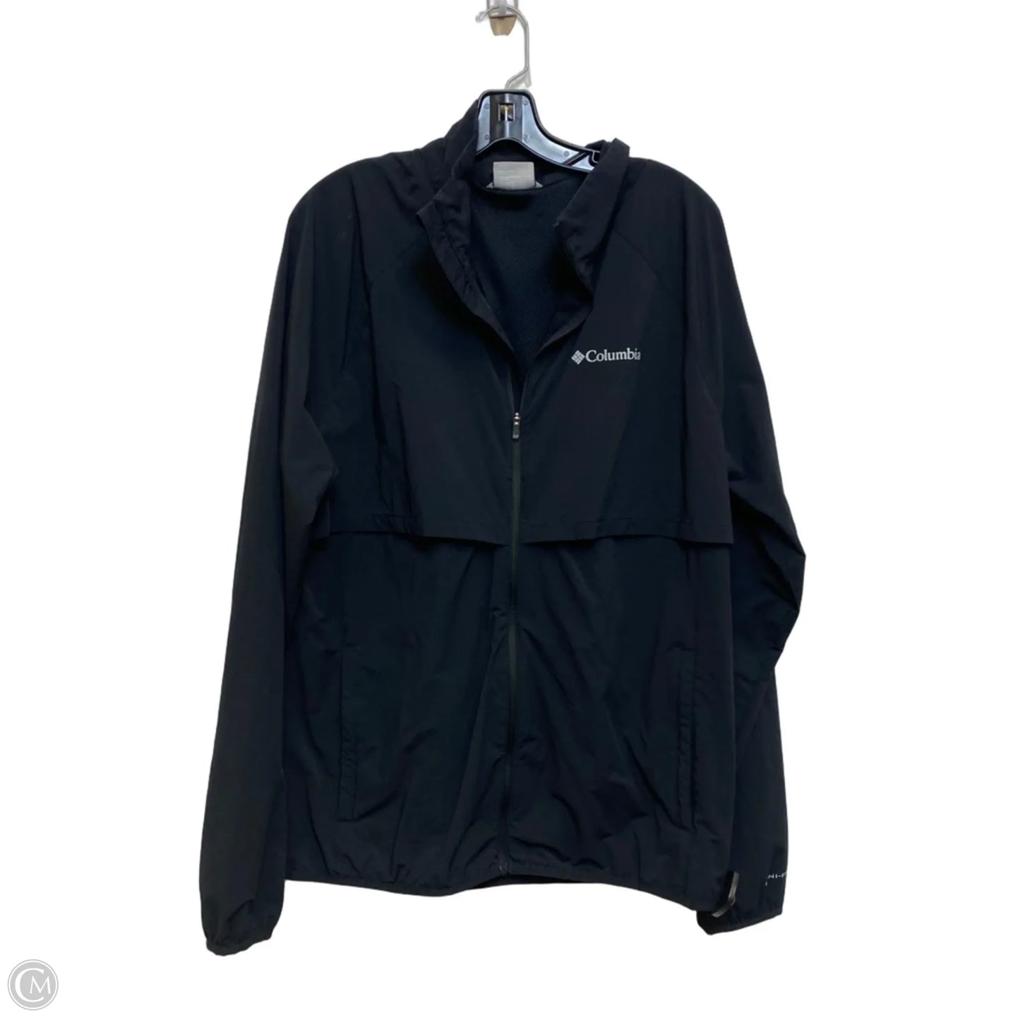 Jacket Windbreaker By Columbia In Black, Size: L