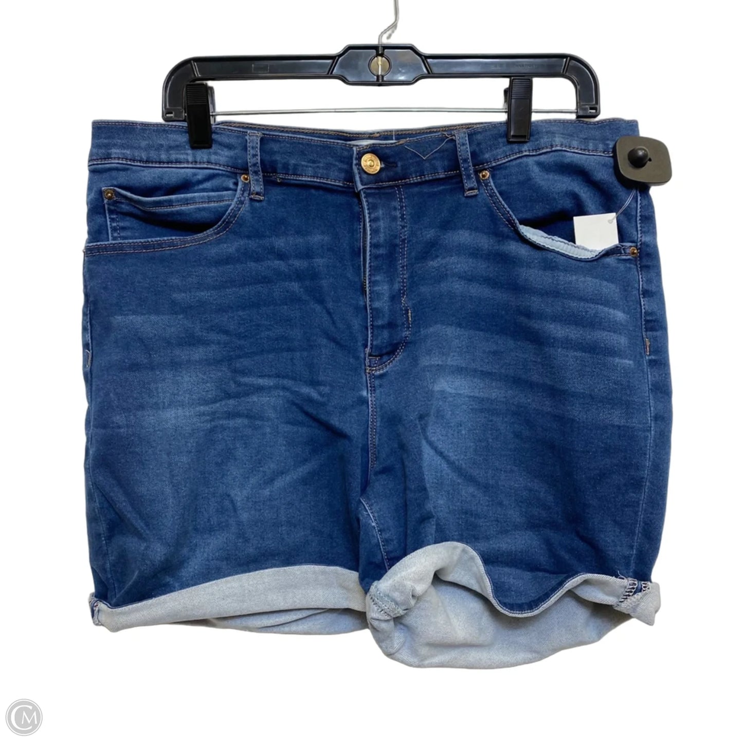 Shorts By Nicole Miller In Blue Denim, Size: 14