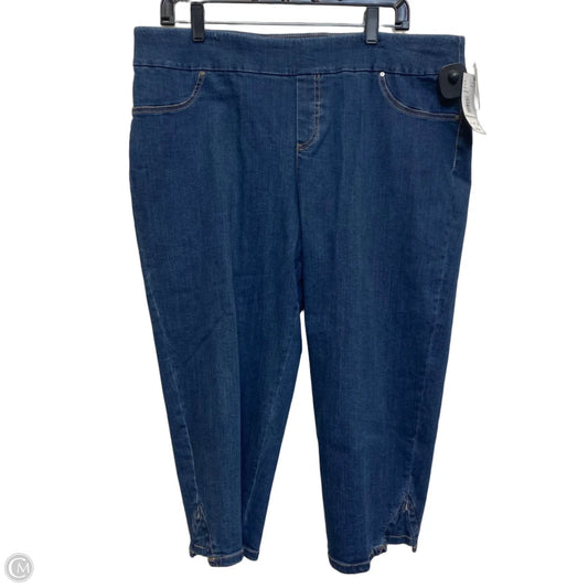 Jeans Jeggings By N Touch In Blue Denim, Size: 18