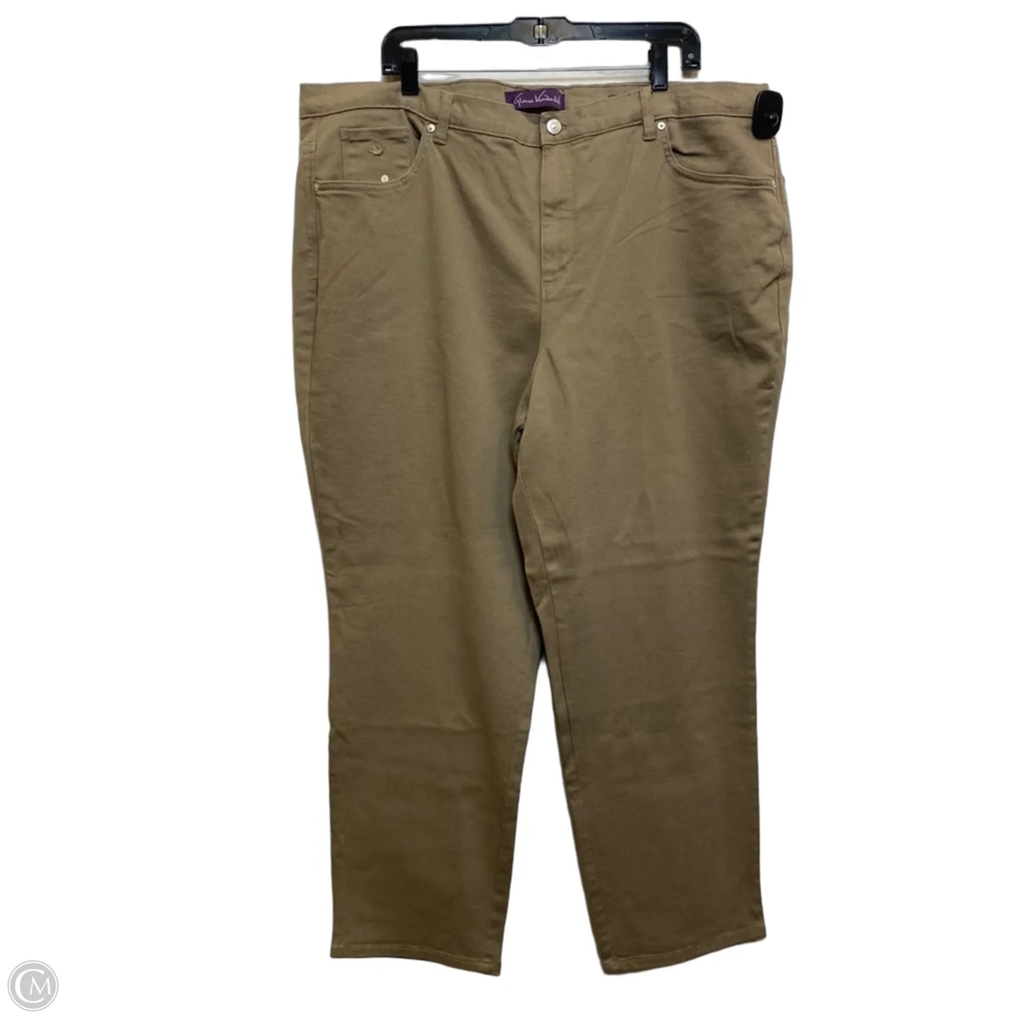 Jeans Straight By Gloria Vanderbilt In Brown, Size: 22