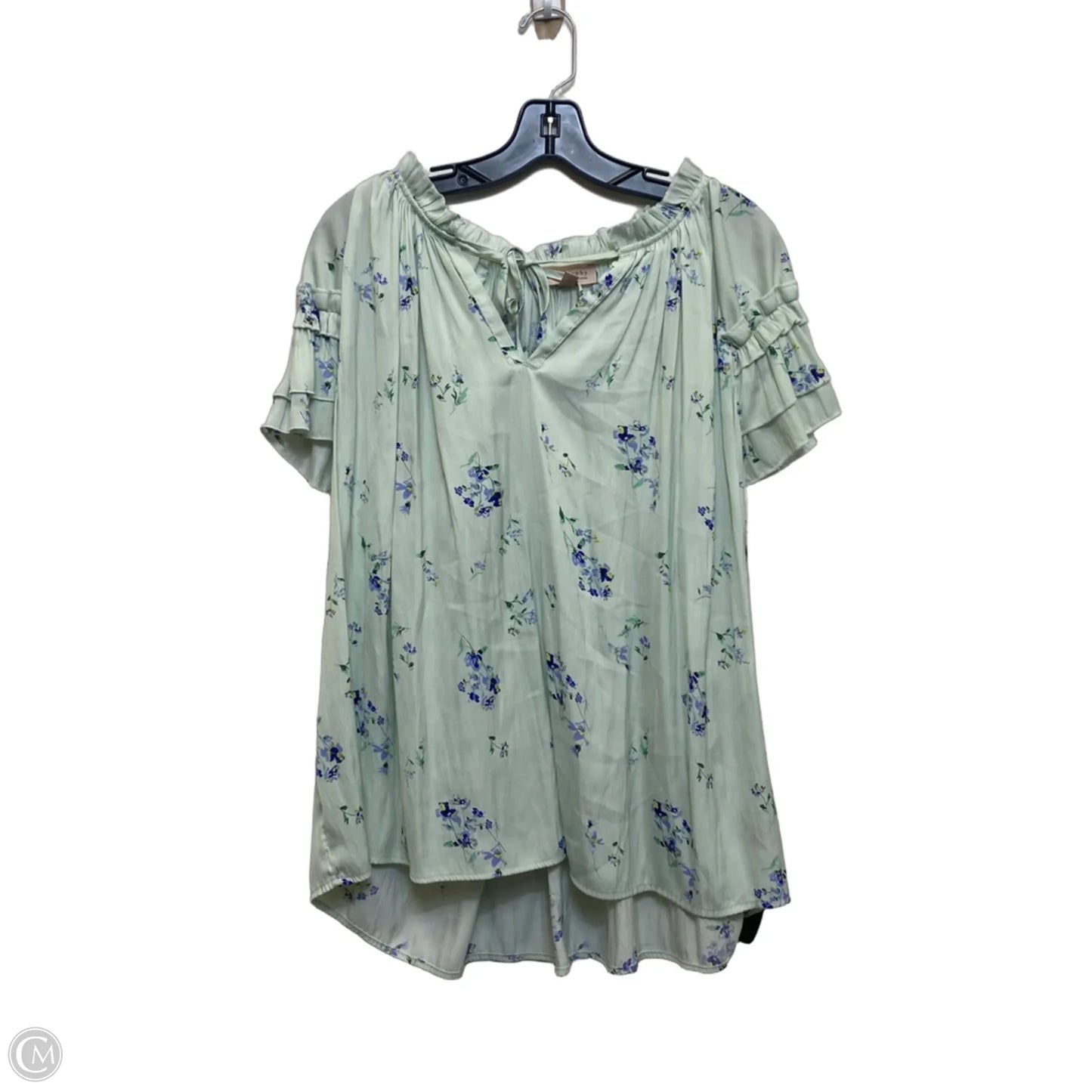 Top Short Sleeve By Philosophy In Green, Size: 3x