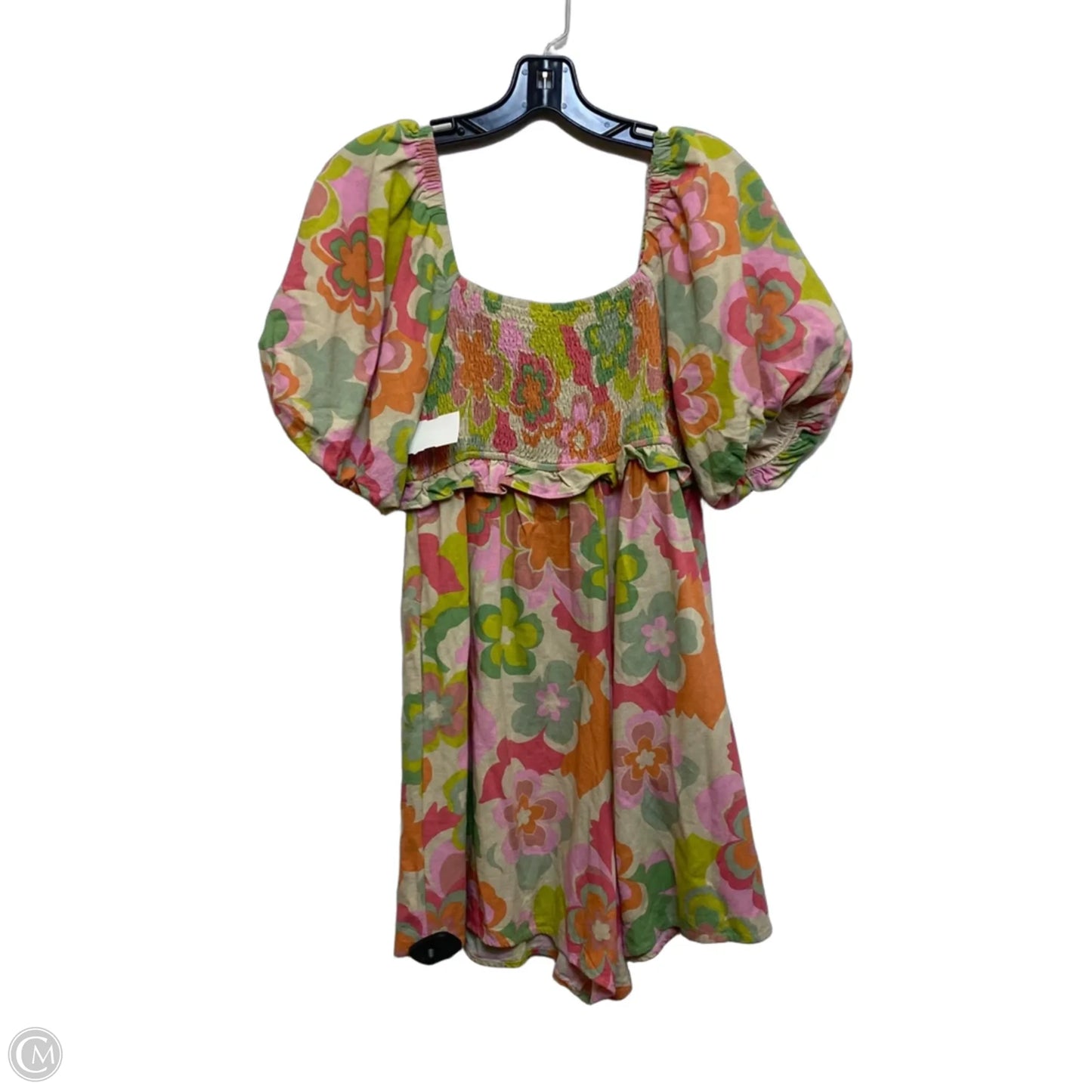 Romper By Oddi In Green & Pink, Size: S