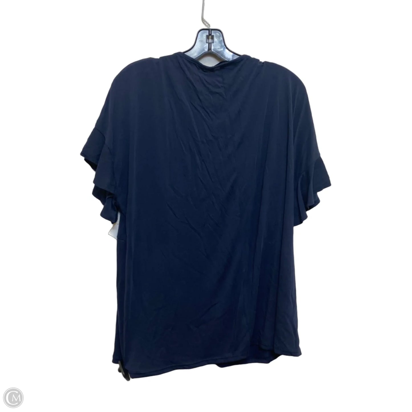 Top Short Sleeve By Andree By Unit In Navy, Size: 1x