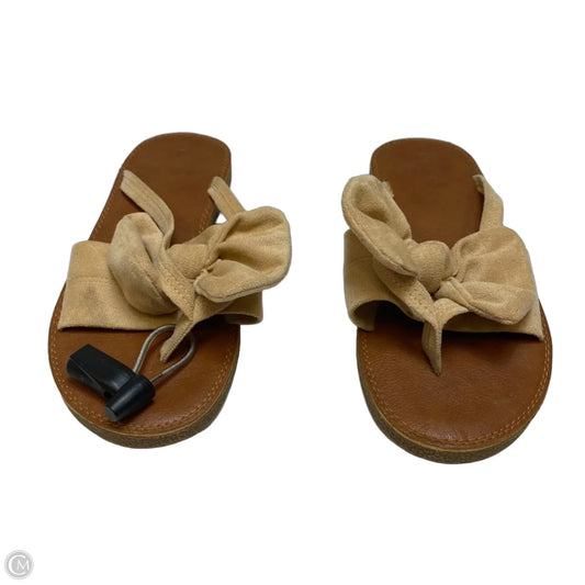 Sandals Flats By Fisace In Brown, Size: 7.5