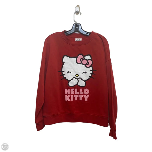 Sweatshirt Crewneck By Primark In Red, Size: M
