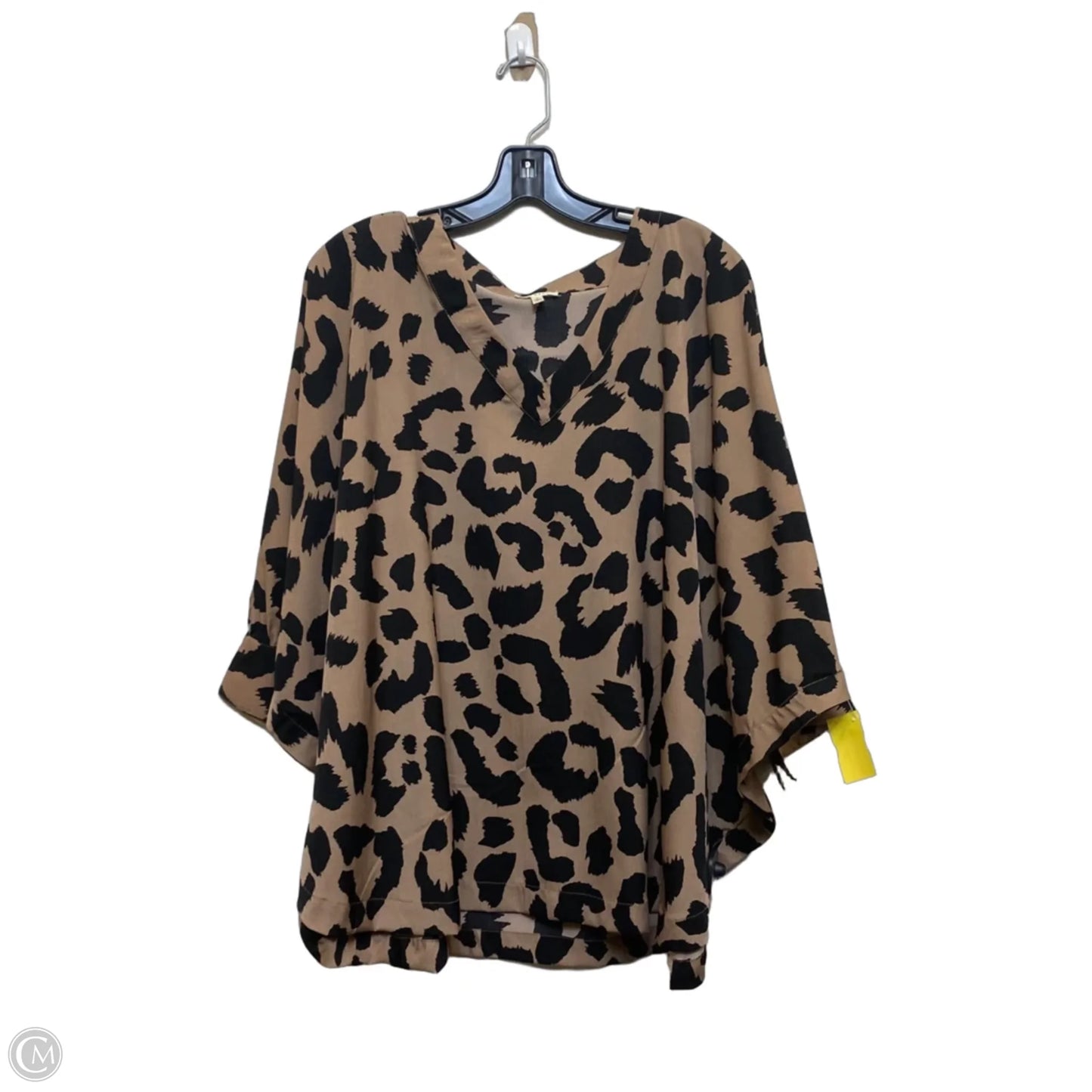 Top 3/4 Sleeve By Jodifl In Black & Brown, Size: L
