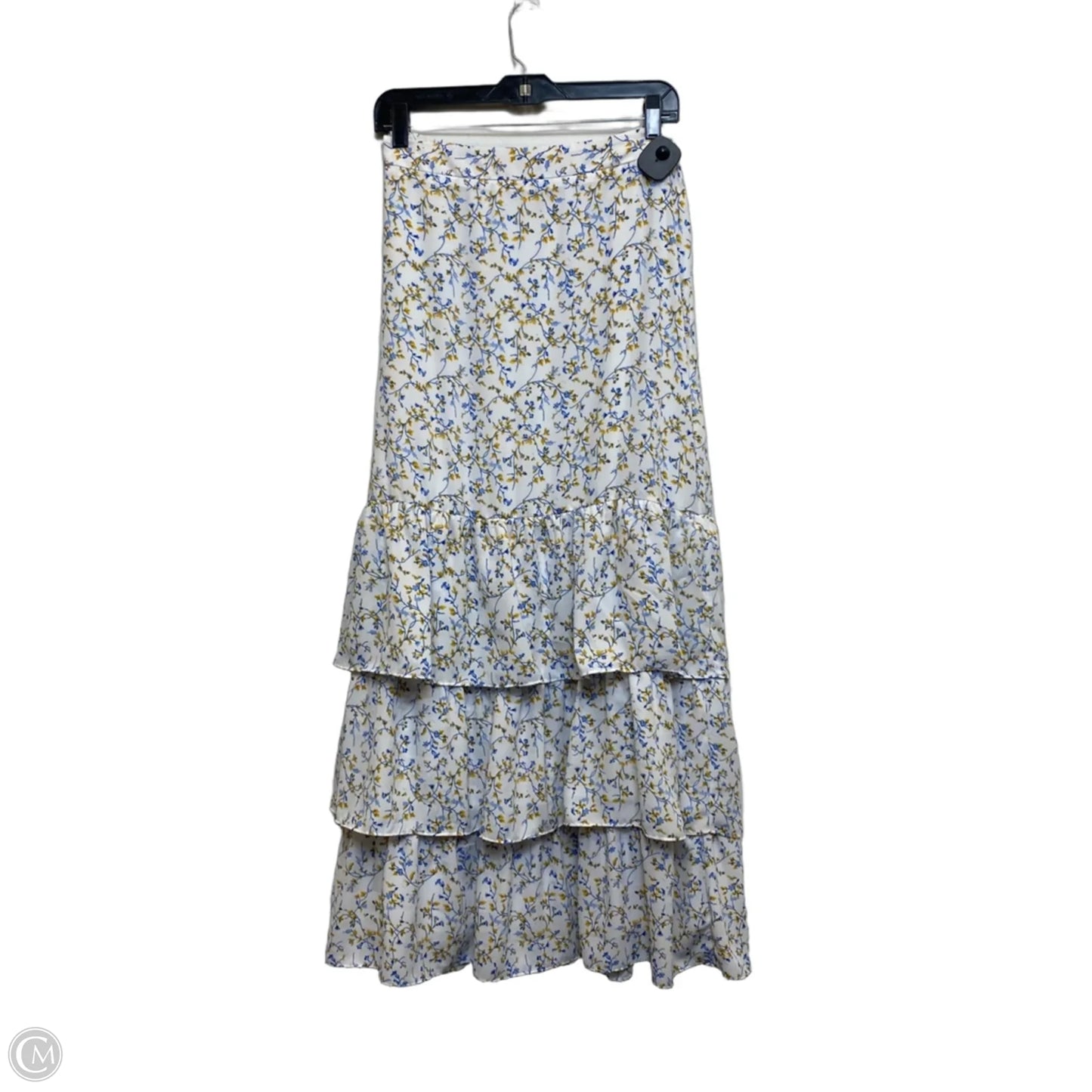 Skirt Maxi By Kaari Blue In Blue & White, Size: 2x