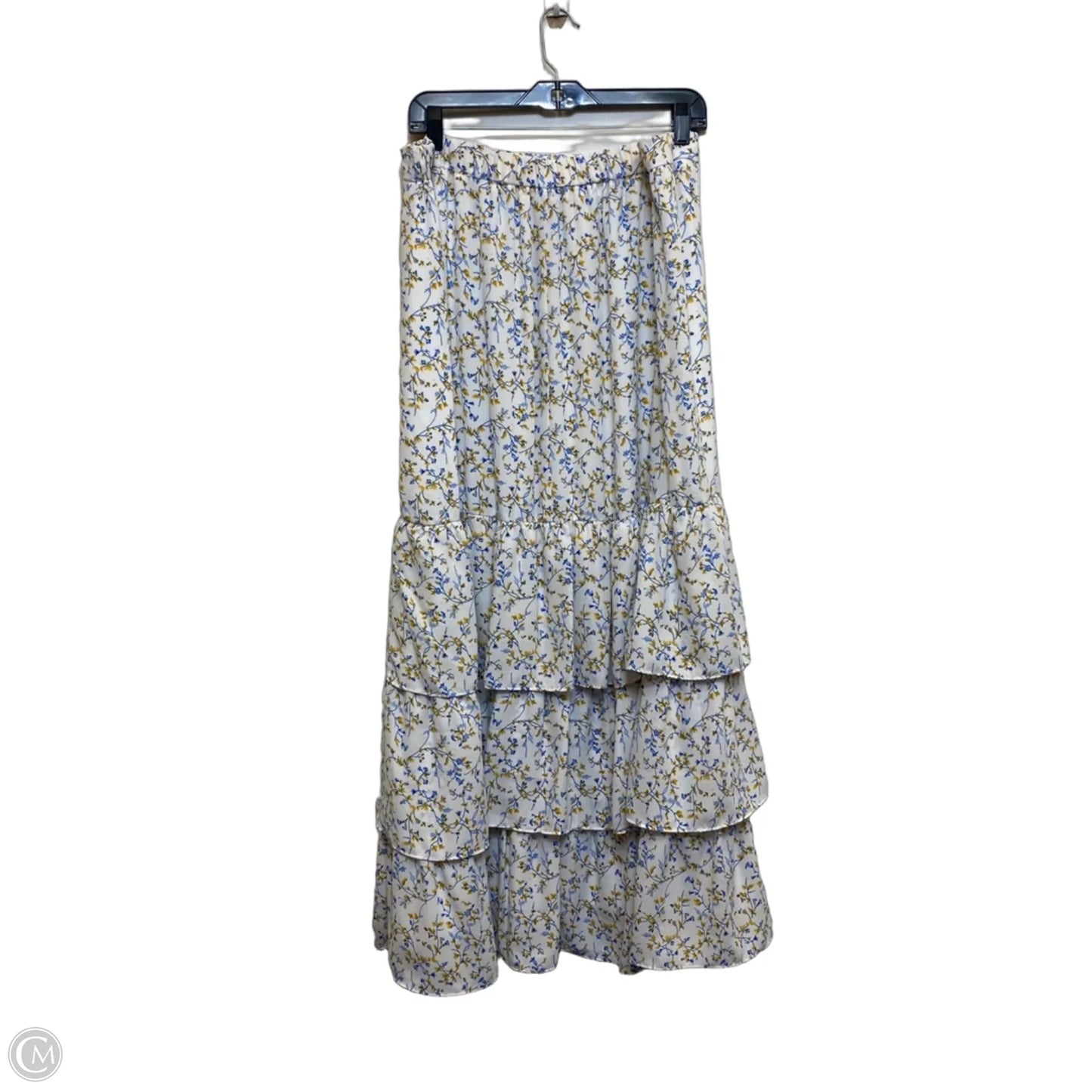 Skirt Maxi By Kaari Blue In Blue & White, Size: 2x