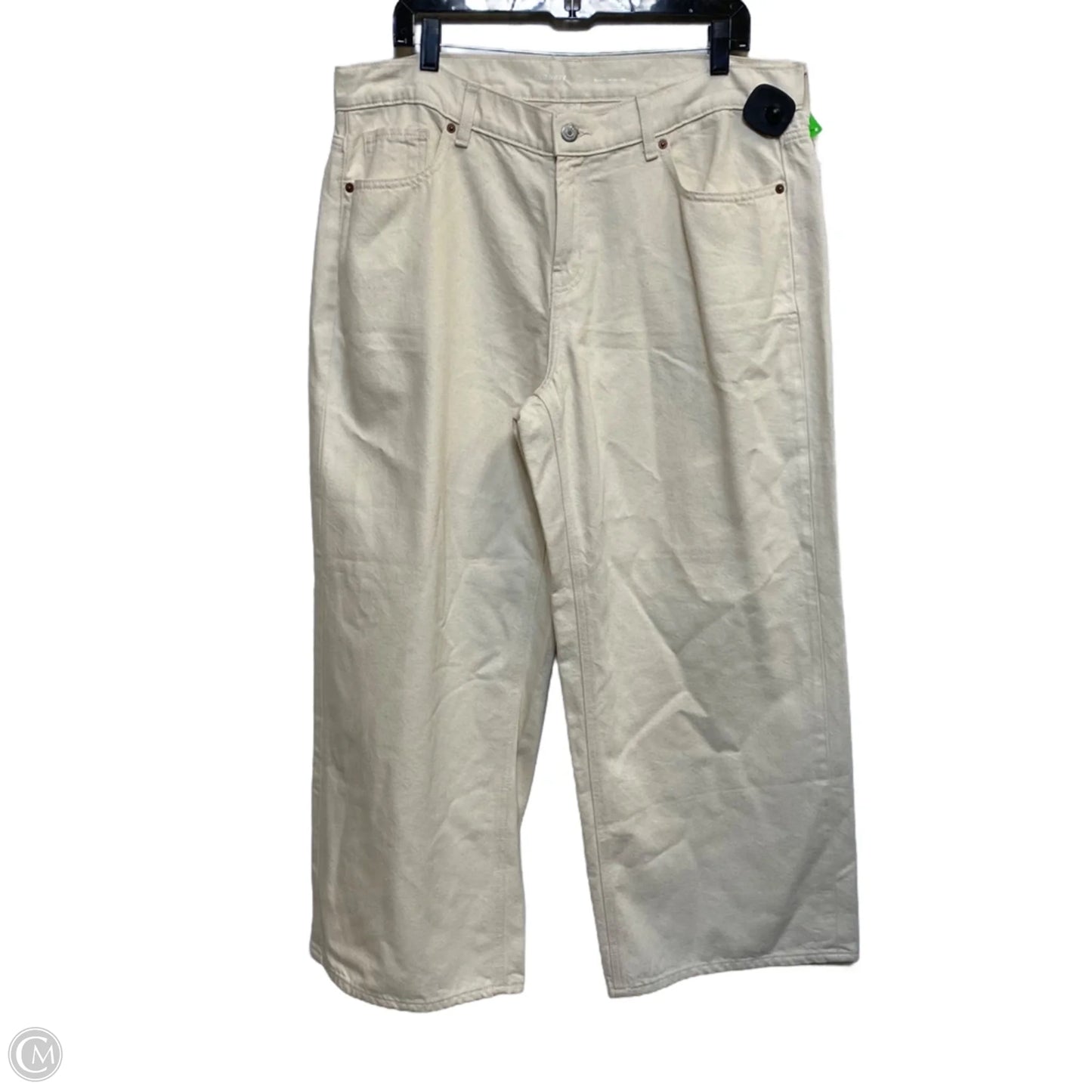 Jeans Wide Leg By Old Navy In Cream, Size: 14p