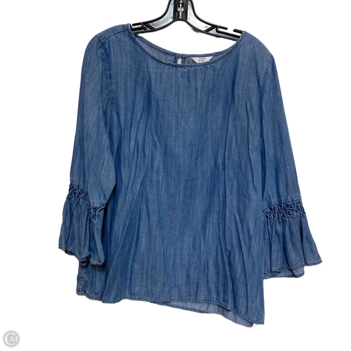 Top Long Sleeve By Crown And Ivy In Blue, Size: Xl