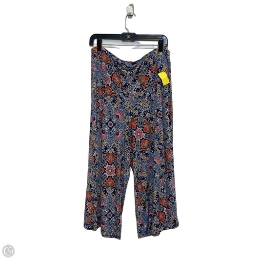 Pants Cropped By Cato In Blue & Red, Size: L