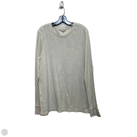 Top Long Sleeve Basic By Arizona In Cream, Size: Xxl