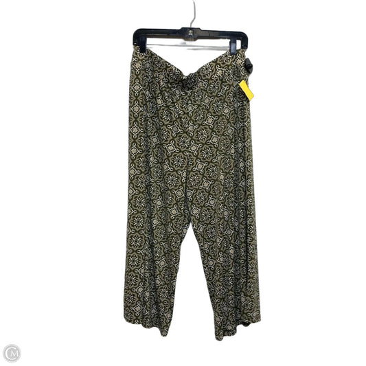 Pants Cropped By Cato In Brown & Green, Size: L