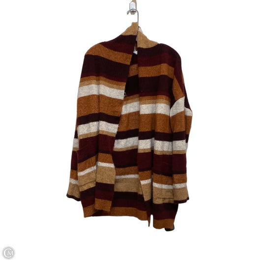 Cardigan By Time And Tru In Brown & Red, Size: Xl
