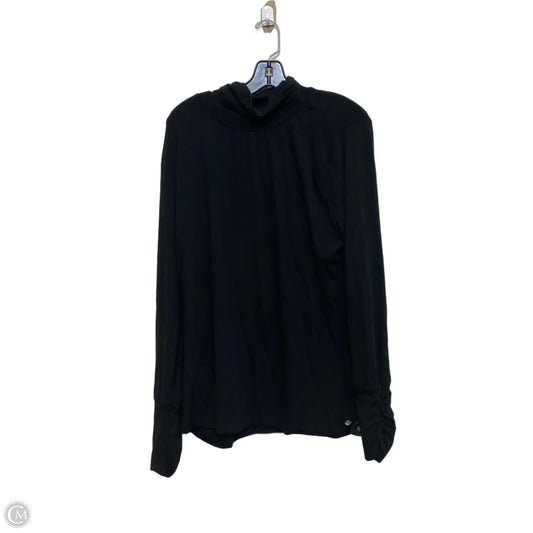 Athletic Top Long Sleeve Collar By Jones New York In Black, Size: 1x