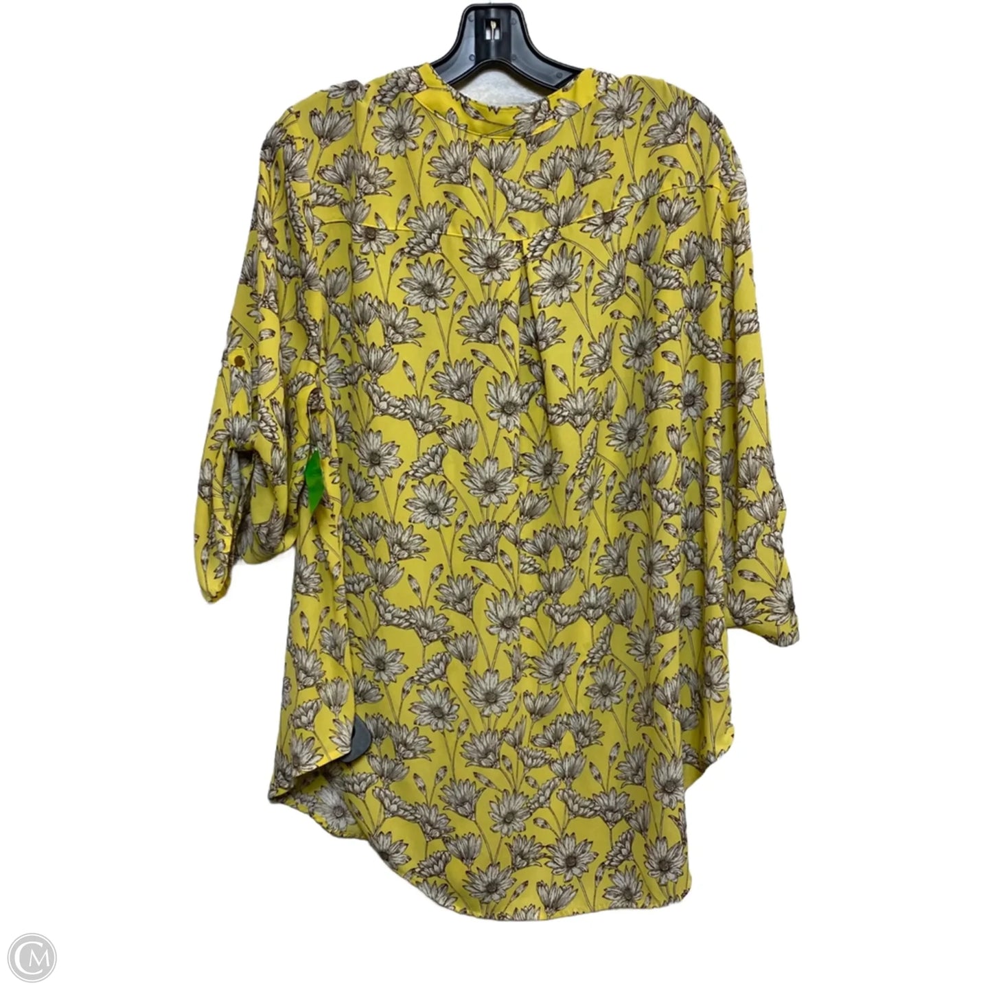 Top Long Sleeve By Cato In Yellow, Size: 1x